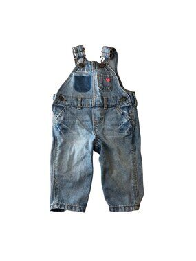 Oshkosh Bgosh Baby Overalls Denim Blue Adjustable Straps 3M Cotton Casual